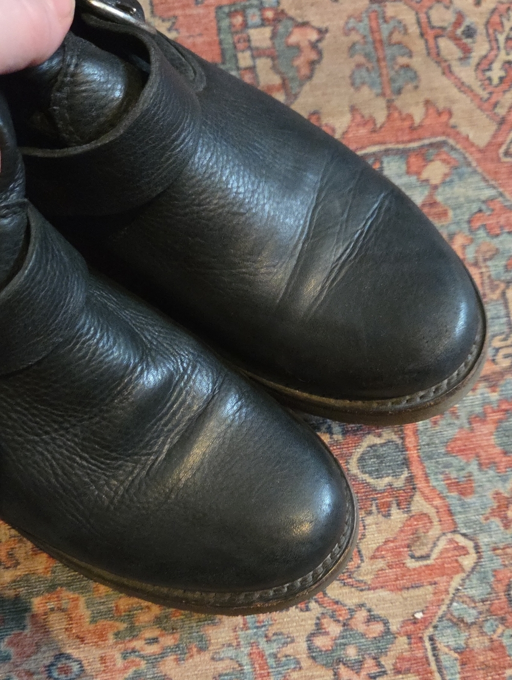 Frye Veronica Black Leather Moto Boots Size 8.5 - Picture 11 of 13